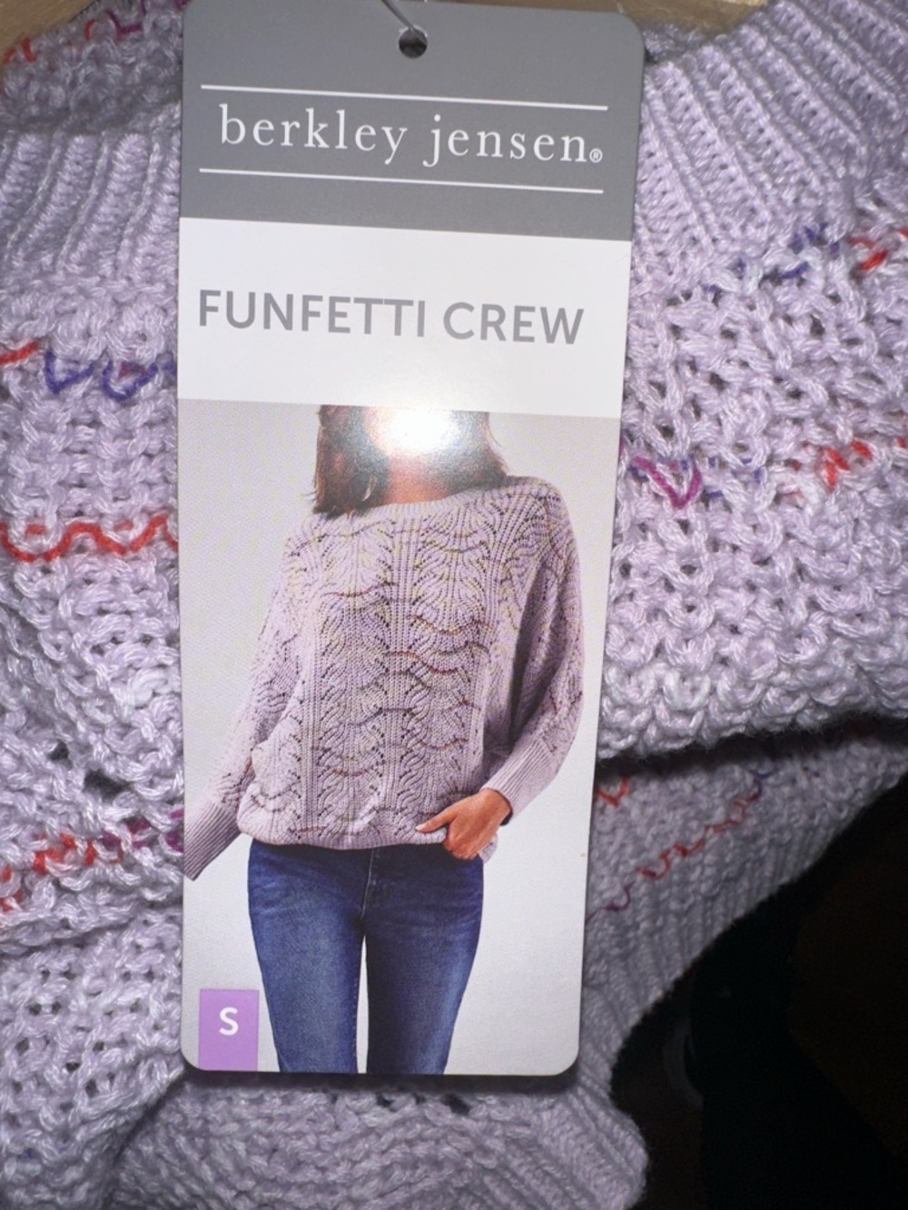 Berkeley Jensen Open Knit Three Quarter Sweater - Picture 2 of 3